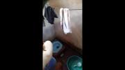 669d8f31a1d57 Spying a naked busty girl pee and wash herself in bathroom